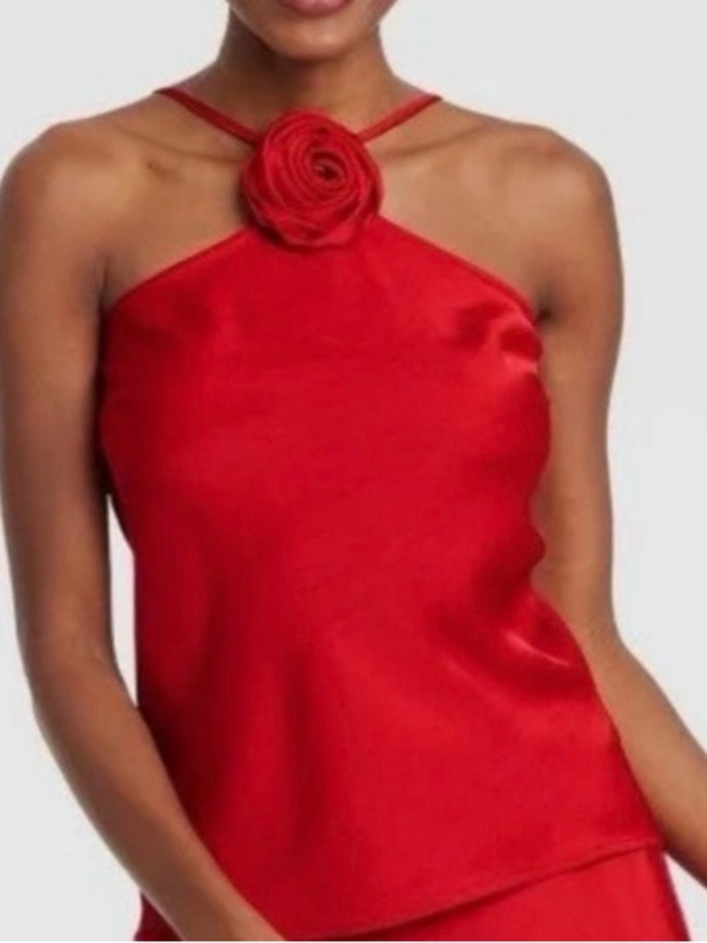 A New Day halter top features a distinctive 3D rosette 
Size Small